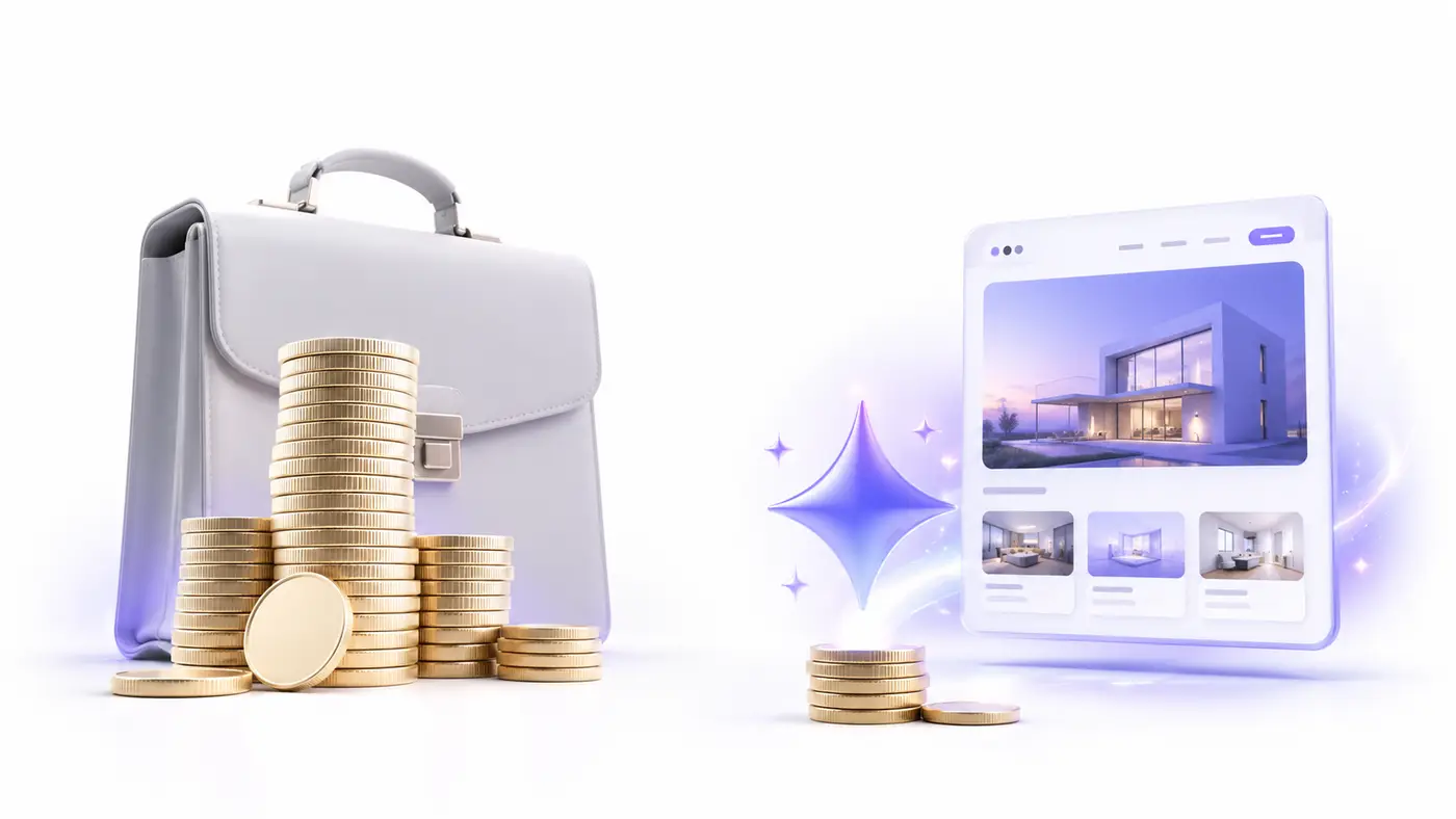 Cost comparison between hiring an agency and using an AI website builder